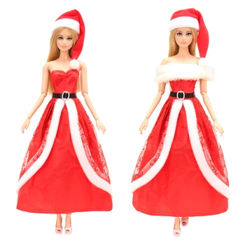 Mados Rankų darbo 3 Straipsniai/set Vaikams, Žaislai, Kalėdų Dress Dovanos Lėlės Priedai Drabužius Barbie Padažu Žaidimas, 