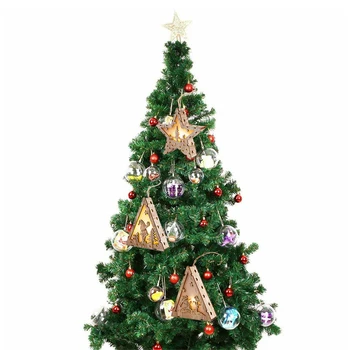 Kalėdų Eglutė Pakabukas Medinis Žvaigždučių Santa Claus Sniego Ornamentu Kalėdos 