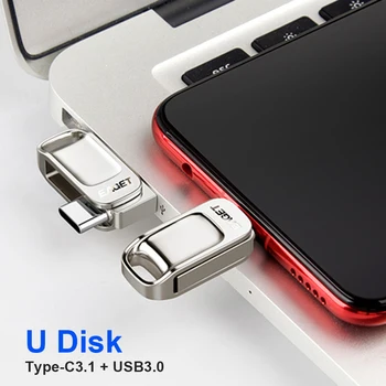 3 1. USB Flash Drive CU31 32/64/128GB Nešiojamas USB 3.1 Tipas-C USB 3.0 OTG Pendrive) Atminties Saugojimo Stick Telefono, Tablet PC