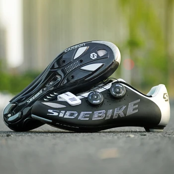Sidebike anglies kelių dviračių sporto batelius vyrai lenktynių batai rinkiniai, įskaitant pedalai kelių dviratį savaiminio fiksavimo dviračių sportbačiai kvėpuojantis