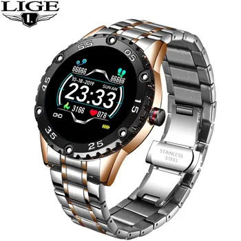 LIGE Smart Watch Vyrų Fitneso Seklys atsparus Vandeniui Sporto smartwatch Širdies ritmas, Kraujo Spaudimas Sveikatai Stebėti Reloj inteligente