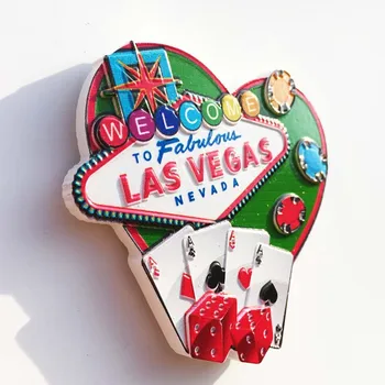 Las Vegase Šaldytuvas Magnetas Suvenyrų Nevada, JAV, Kūrybos Mielas 3d Dervos Magnetas Šaldytuvas Dekoras Verslo ir Gimtadienio Dovanų Idėjos
