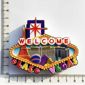Las Vegase Šaldytuvas Magnetas Suvenyrų Nevada, JAV, Kūrybos Mielas 3d Dervos Magnetas Šaldytuvas Dekoras Verslo ir Gimtadienio Dovanų Idėjos