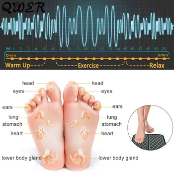 Protingas Elektros EMS Foot Massager Kilimėlį, Pagalvėlę, Kojų Raumenų Stimuliatorius Impulso Terapija, Pagerinti Kraujo Apytaką Pėdų Masažas Mašina