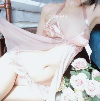 Romantiškas, Seksualus Kostiumai Kūdikiui Rožinės Spalvos Erotinių Tarnaitė apatinis Trikotažas Saldus Gothic Lolita Dress Anime Cosplay Moterų Egzotiškų Drabužių