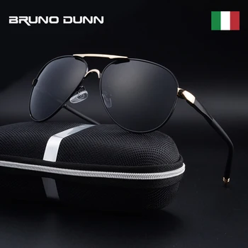 Bruno Dunn 2020 Aliuminio aviacijos Poliarizuoti Akiniai nuo saulės vyrams Saulės akiniai vyrų Vairavimo oculos de sol masculino aviador sunglases