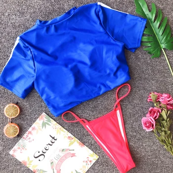 Seksualus Aukšto Kaklo Bikini Moterims dviejų dalių maudymosi kostiumėlį, Push Up maudymosi Kostiumėliai, Biquini Paplūdimio Drabužiai Sporto kamufliažas Paplūdimio Maudymosi Kostiumas Naujas