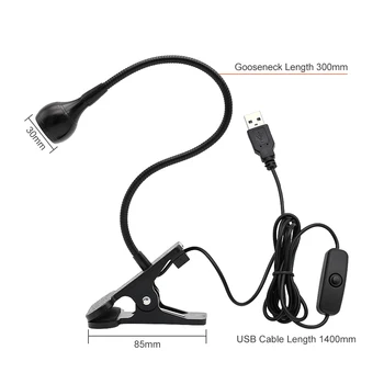 USB LED Stalo Lempa Įrašą Turėtojas Jungiklis Lankstus Pritemdomi Stalo Lempa Vaikų studijoms Skaityti Knygą Šviesos Namų Miegamajame, Gyvenamasis Kambarys
