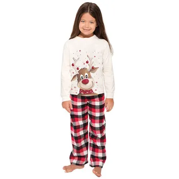 2020 Kalėdų Šeimos Atitikimo Pižama Nustatyti Mielas Elnias Suaugusiųjų Šeimos Vaikas derinti Drabužius Kalėdos Šeimos Sleepwear Pj ' s Set Top+Kelnės