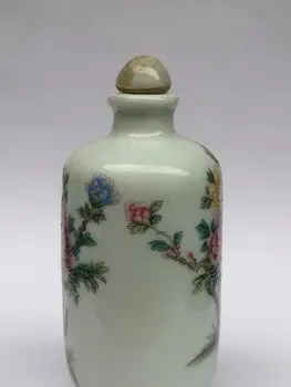 YIZHU CULTUER MENO Kolekcija Senas Kinų Famille rose Porceliano Tapyba Paukščių Gėlių Uosti Butelio Dekoracija Dovanos