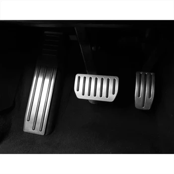 Už Tesla Model S X 2012 - 2020 M. Nr. Gręžimo Automobilio Pedalus Aliuminio Lydinio Kuro Stabdžių Pėdos Poilsio Pedalo Trinkelės, Ne slydimo Padengti Priedai
