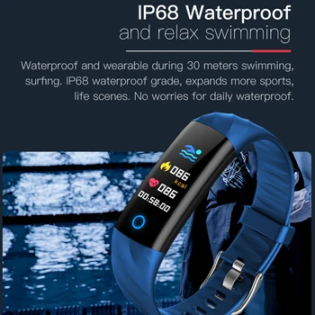 LIGE Plaukti Vandeniui Smart Žiūrėti OLED Pedometer Širdies ritmo Monitorius Kraujo Deguonies Fitness Tracker Sporto Smart Apyrankės apyrankės