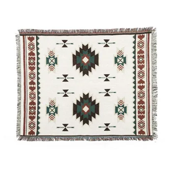 Namų ūkio medvilne, antklode lauko iškylą kilimėliai Etninės stilius derliaus antklodė Indijos geometrinis totem Antklodė