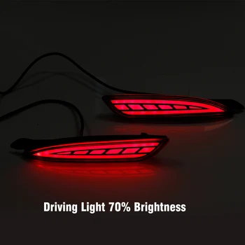 2VNT Galinis Rūko Žibintas Už Mazda 6 Atenza 2019 2020 Automobilio LED Galiniai Veikia Šviesos Bamperis Stabdžių Žibintas Dinamiškas Posūkio Signalo Atšvaitas