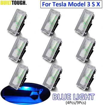 Itin Ryškiai Mėlynos Šviesos diodų (LED) Už Tesla Modelis 3 Modelis S Modelis X Interjero Šviesos Durų Kamieno Kojoms Daiktadėžė Šviesos Dekoratyvinės Lempos