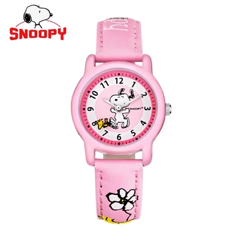 Snoopy žiūrėti vaikams laisvalaikio laikrodžiai mados Kvarciniai Laikrodžiai mergaitė žiūrėti moterims žiūrėti Atsparus Vandeniui mielas odos laikrodis
