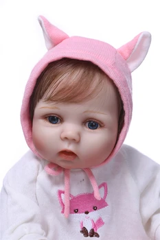 56cm viso kūno Silikono bebe lėlės Reborn Baby Žaislai Tikroviška, Minkšta Liesti Naujagimių Lėlės Reborn Gimtadienio Dovana Mergaičių Brinquedos