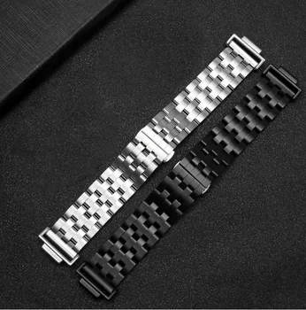 Nerūdijančio plieno watchband GA-110GB GA/GD/GLS-100 110 120 žiūrėti dirželis juodas sidabro kieto metalo riešo apyrankę