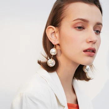 Dirbtinių perlų auskarai moterų temperamentas ilgai temperamentas auskarai moterų naują atmosferos laukinių auskarai