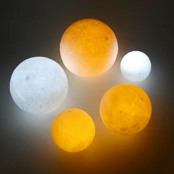 3D Spausdinimo Mėnulio lempa Mėnulio šviesos USB LED Įkrovimo Naujovė Palieskite Jutiklio Lentelės, Stalo lempos Kūrybos Naktį šviesos Dekoro Gimtadienio Dovana
