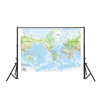 Neaustinis Politinio Pasaulio Žemėlapio Kelionės Lipdukai, Drobės Tapybai Neįrėminti rusijos Žemėlapiai Tapetai, Namų Biuro, Dekoratyvinis Plakatai