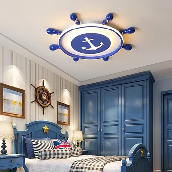 Kūrybos Piratų Laivas šviestuvai lubų Vaikų kambario berniuko, Miegamasis, modernus liustra Namų Puošybai led šviestuvo