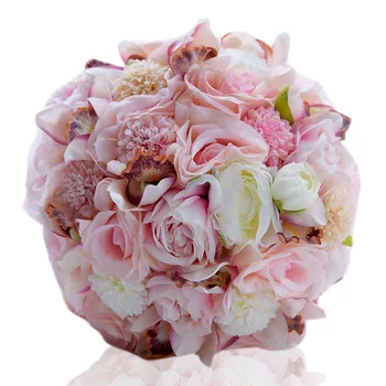 Kyunovia NAUJAS Blush Pink Dirbtinės gėlės, Vestuvių Gėlės, Vestuvių Puokštės ramos de flores para novias Nuotakos puokštė GC13