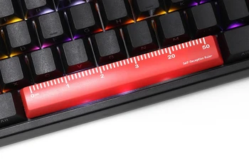 Naujovė Blizgesį Per Keycap ABS Išgraviruotas Shine-Per Savęs Apgaudinėjimas valdovas juoda raudona tarpo klavišą backspace klaviatūros