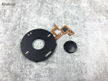Knotolus juodo plastiko priekiniai faceplate metalą būsto padengti clickwheel mygtuką iPod 5th gen video 30gb 60gb 80gb