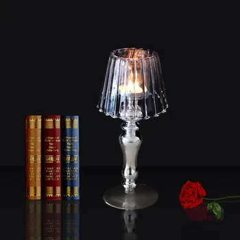 JOYLOVE Stiklo Žvakidė pasidabruotų Stalo Lempa Žvakidė Europos stiliaus Paprastas Retro Kūrybos Papuošalus Vakarienė Žvakių šviesoje