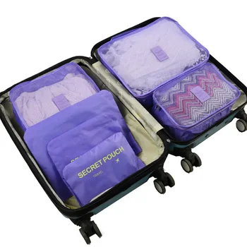 Nepraleiskite aukštos kokybės 6pcs/set bagažo Kelionių organizatoriaus krepšys didelis Vyrams, moterims Daugiafunkcį kosmetikos organizatorius sudaro krepšiai