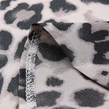 Plius Dydis Mados Didelis Mažas Leopardas Palaidinė Marškinėliai Prarasti Viršūnes Atsitiktinis Rudens Žiemos Merginų, Moterų, Moterų Ilgas Rankovėmis Blusas Megztinis