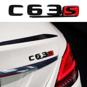 Automobilių Tiuningo Mercedes Benz C Klasės AMG W204 W205 C63 C63S Laišką Logotipas 3D ABS Lipdukas Automobilio Galiniai Kamieno Emblema Lentele Lipdukai