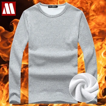 2021 m. Rudens Žiemos Stiliaus Vyrų Namuose, Laisvalaikio Aksomo marškinėlius Šiltas Šilumos ilgomis Rankovėmis vyriški marškinėliai Medvilnės Didelis Dydis 5XL Vyrų Viršūnes Tee