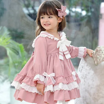 Naujametiniai Kostiumai 2020 M. Vaikų Mergaičių ispanijos lolita Princess karinio jūrų Laivyno Stiliaus Suknelės, Apranga Vaikams, Rudenį, Pavasarį Suknelė Už Šalis