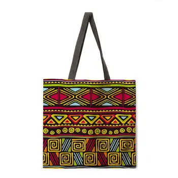 Bohemijos modelis lino pirkinių krepšys ponios pečių maišą, sulankstomas pirkinių krepšys lauko paplūdimio rankinės, moteriškos rankinės