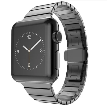 Prabangus Nerūdijančio Plieno Sagtis Metalo Diržu, Apple Watch juosta 38mm 42mm 40mm 44mm Dirželis iwatch Serijos se 6 5 4 3 2 1