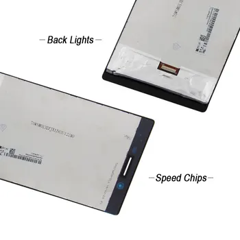 Lenovo TAB3-730 Tab 3 730 730F 730M 730X LCD Ekranas + Touch Ekranas skaitmeninis keitiklis Asamblėjos Juoda