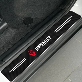 4x Anglies Pluošto Lipdukas Automobilio Logotipas Durų Slenksčio Raštas Lipdukas skirtas Renault Megane 2 3 Duster 