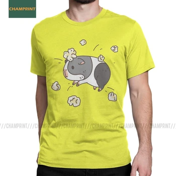 Vyriški T-Shirt kiaulyčių Modelis Popcorning Medvilnė Tee Trumpas Rankovės Mielas Gyvūnų Mylėtojas Gyvūnų Kawaii Purus Gyvūnėlių Marškinėliai 4XL 5XL