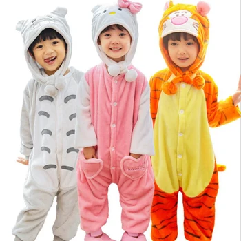 Gyvūnų audinio Pižama Mergaitėms šiltas Žiemą Vaikai pajama vaikai pijama de unicornio infantil pyjama licorne enfant pillamas animales