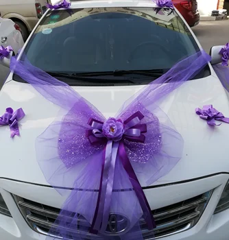 Vestuvių Automobilių Pagalbiniai Modeliavimas Dekoratyvinis Lankas Mazgas Gėlės Vestuvių Dirbiniai, Apdaila Laivynas Išaugo Karavanas Šilko Gėlės
