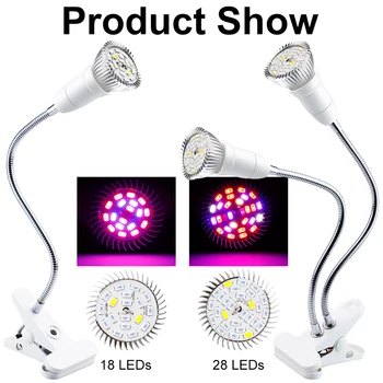 Vis LED Full spectrum Augti Lemputė E27 Augalų Lempos 18W 28W Gėlių Daigų Patalpų Augimą, Šviesa Fito Lempos Šiltnamio efektą sukeliančių LED Lemputės