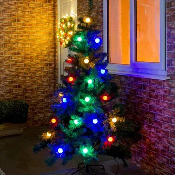 10vnt/daug Pasaulyje LED Lemputės 1W E27 G45 Lemputes Kalėdų Eglutės Ornamentu Helovinas Blowup Žibintų Spalvinga Balta Žalia Raudona