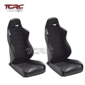 TCRC 2VNT Juoda Modeliavimas Vairuotojo Sėdynė tinka 1/10 RC Automobilių, Sunkvežimių Vikšriniai Centrinis SCX10 TRX4 D90