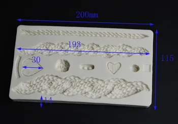 3D Mezgimo Tekstūros Silikono Formos Kalėdinis Pyragas Sienos Minkštas Formos Tortas Dekoravimo Priemonės Šokolado Gumpaste Formų H588