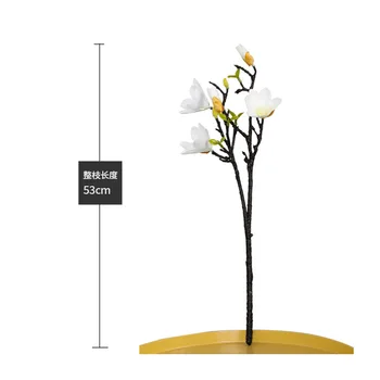 6pcs/daug 53cm modeliavimas magnolija filialas netikrą gėlės, namų dekoravimas, vestuvių dekoravimas ekranas magnolija šilko gėlės