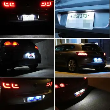 LED Skaičius Licenciją Plokštelės Šviesos Žibintas VW Golf 5 6 7 GTI R32 Passat CC, B6, B7 Polo Lupo Vabalas Eos Amarok 