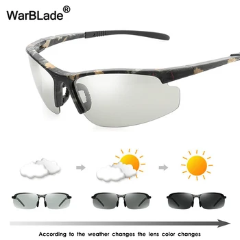 WarBLade Naujas Photochromic Akiniai nuo saulės Vyrams HD Poliarizuota Chameleon Spalva Saulės akiniai UV400 Taškus Anti-glare Saulės Akiniai