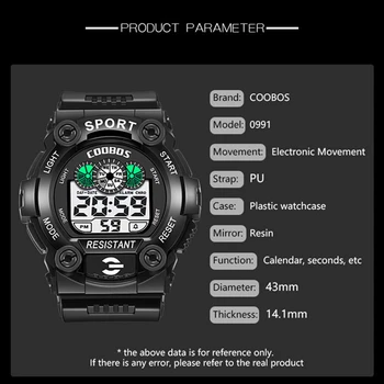 2020 vyriški Laikrodžiai Daugiafunkcis LED Skaitmeninio Laikrodžio Mados Laikrodis vyrams Lauko Sporto Vandeniui Riešo Žiūrėti Relogio Masculino
